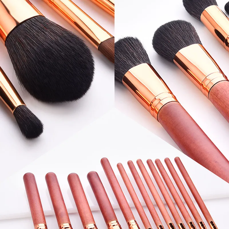 

New Makeup Brushes 12pcs Wooden Foundation Cosmetic Eyebrow Eyeshadow Brush Makeup Brush Sets Tools Maquiagem