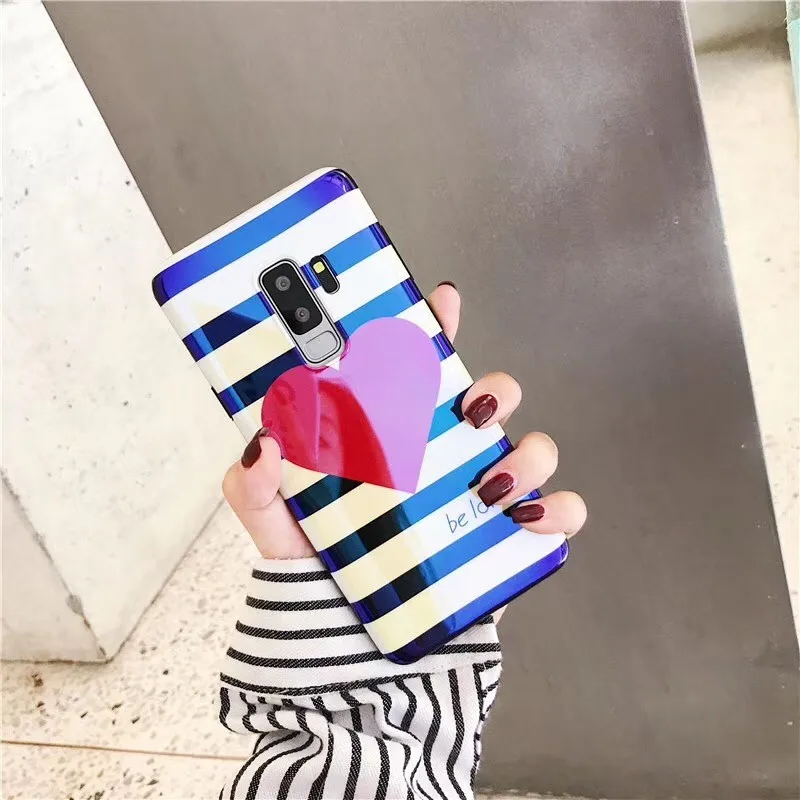 YHBBCASES Модный чехол для Samsung Galaxy S10 5G S8 S9 Plus Note 10 8 9 Blu Ray с красным сердцем мягкий