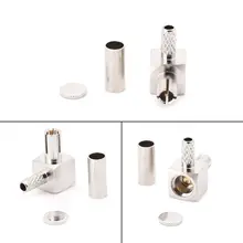 TS9 штекер RF разъем под прямым углом 90 градусов обжимной коаксиальный адаптер для RG174 RG316 LMR100 кабель