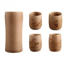 Кружка для пива, кофе бамбуковая Питьевая чашка чай пиво Винтаж кофе сок молоко чашка в японском стиле Деревянный Стакан для завтрака пиво молоко посуда для напитков