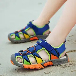 Детские летние сандалии 2019 Дети Мальчики резиновая подошва Нескользящие модные сандалии Детские Высокое качество пляжные сандалии обувь