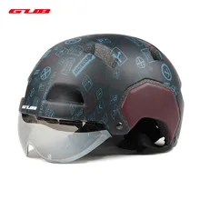 GUB велосипедный городской шлем дорожный MTB велосипедный безопасный цельно-Формованный шлем с ветрозащитными очками оборудование для велоспорта на открытом воздухе