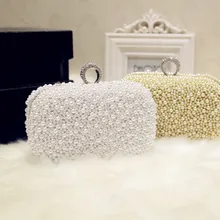 High Quality Pearl Bag Clutch Rhinestone Luxury Party Prom Evening Bag Clutch Chain Bag Ladies Handbag Free Shipping