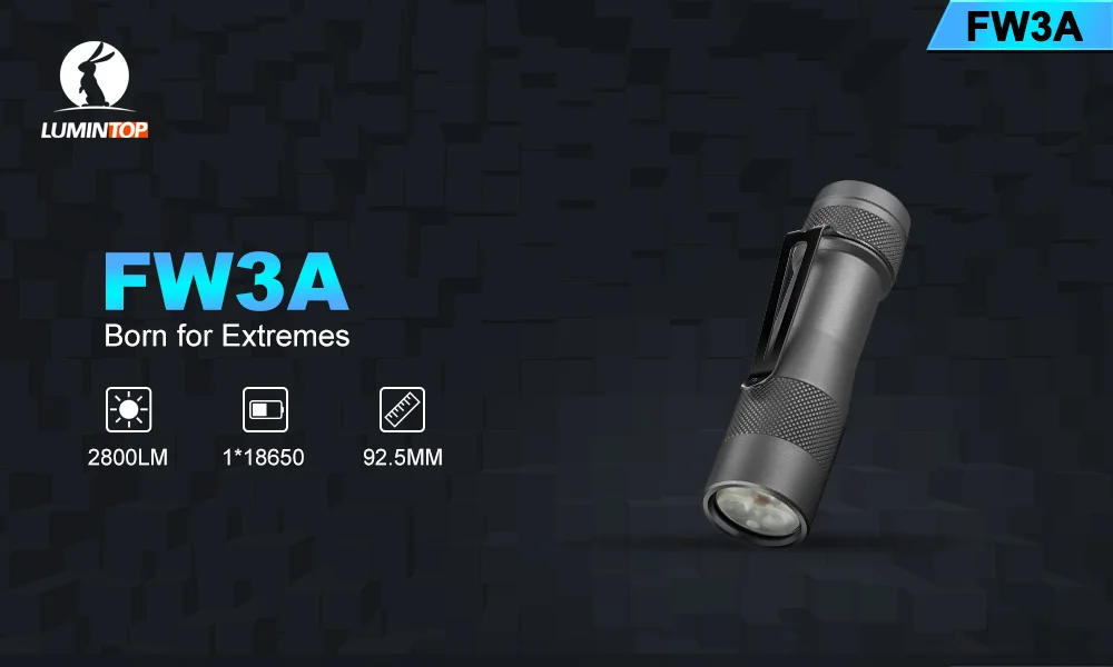 Светодиодный фонарик FW3A EDC 3* Cree XP-L Hi/SST20 max 2800лм световой фонарь 280 м+ 3500 мАч 35E аккумулятор UM10 зарядное устройство