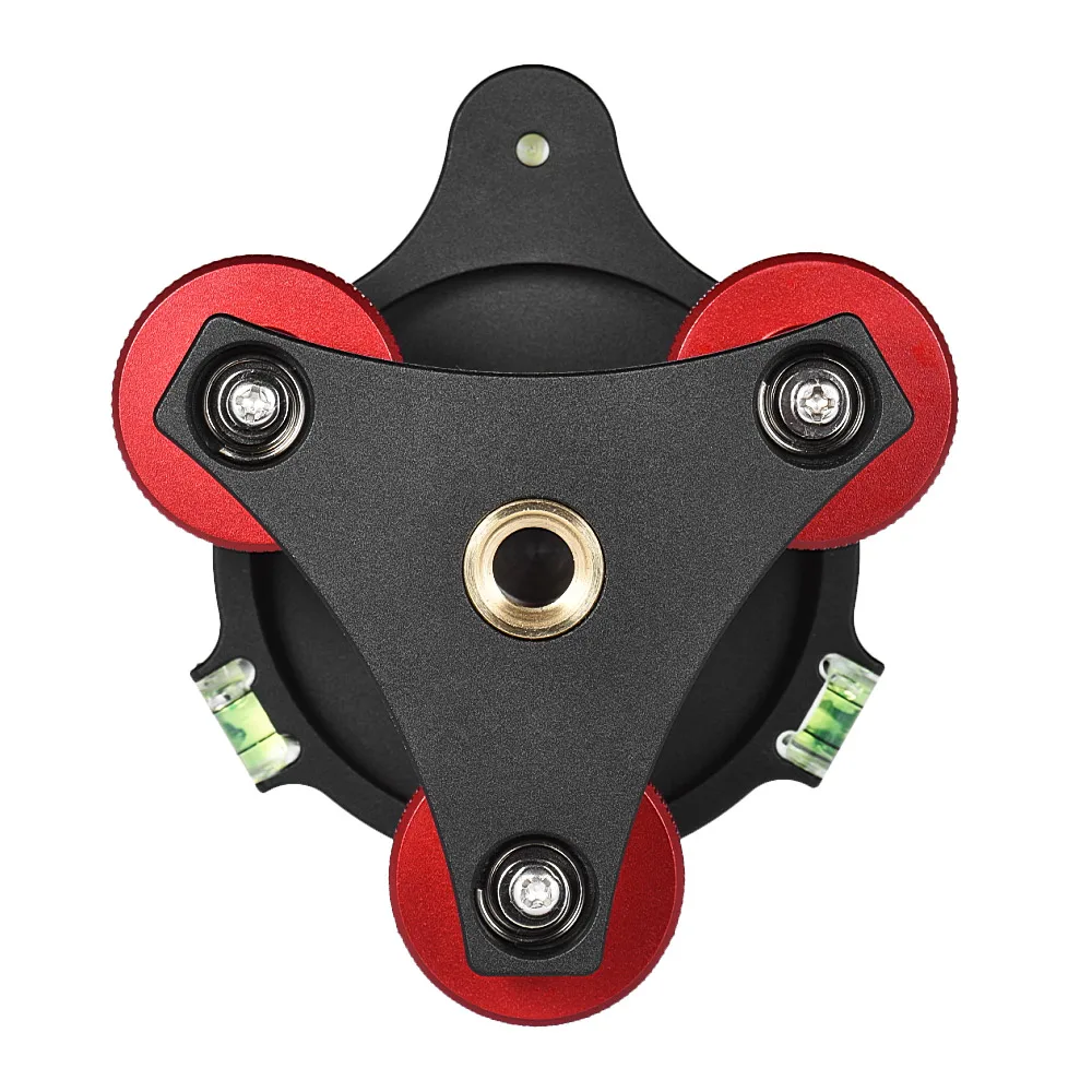 Uqiangbao Fit LP-64 Camera Tripod Head Leveling Base Aluminum Alloy Triple-Wheel Precision Leveler Bubble Level 3/8 Screw Load 15kg Uqiangbao Fit LP-64 Camera Tripod Head Leveling Base Aluminum Alloy Triple-Wheel Precision Leveler Bubble Level 3/8 Screw Load 15kg