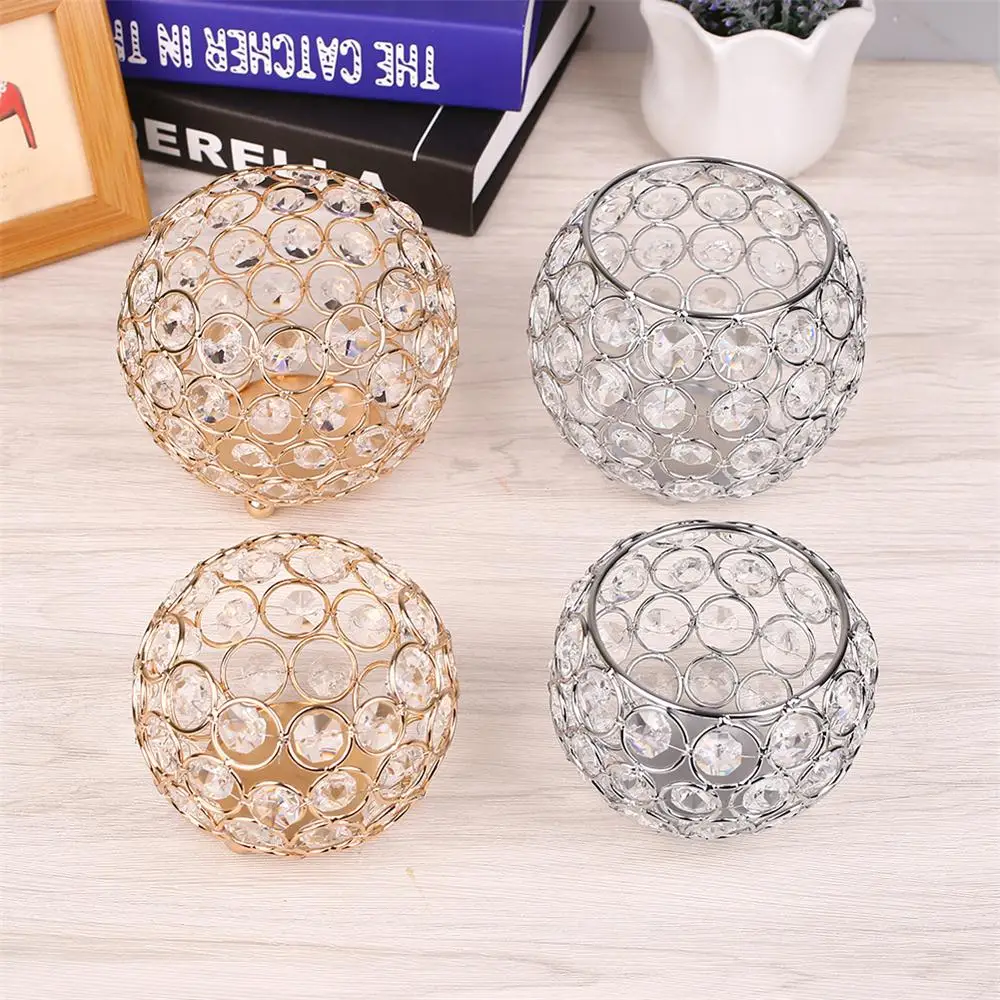 

New Crystal Ball Candle Holders Candelabra Wedding Party Home Decoration