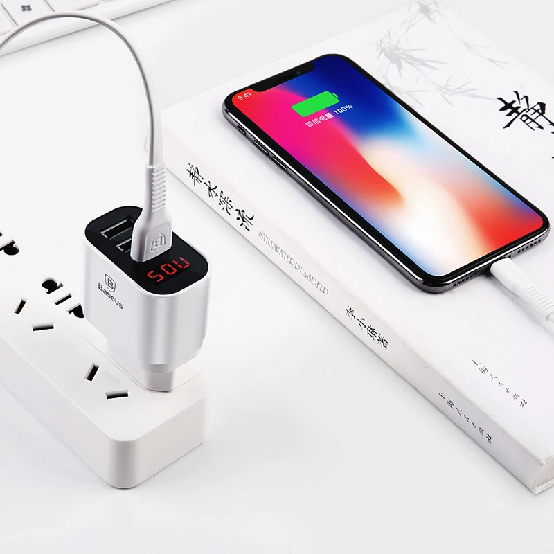 Baseus Мульти USB зарядное устройство для iPhone samsung Xiaomi Mi Быстрая зарядка Turbo несколько настенных зарядных устройств EU US Plug зарядное устройство для мобильного телефона