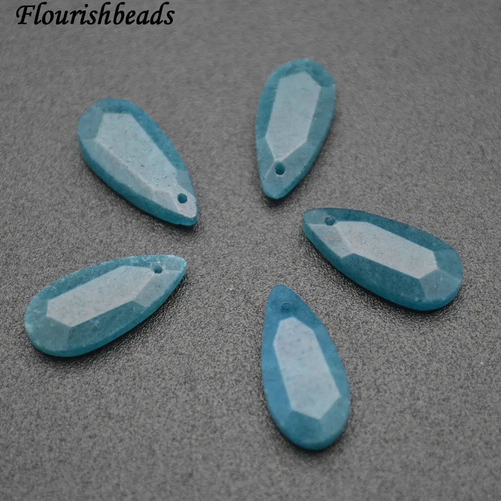 

8x18mm Small Size Faceted Blue Quartz Tear Drop Loose Beads Charms 20pc Per Lot Jewelry Findings