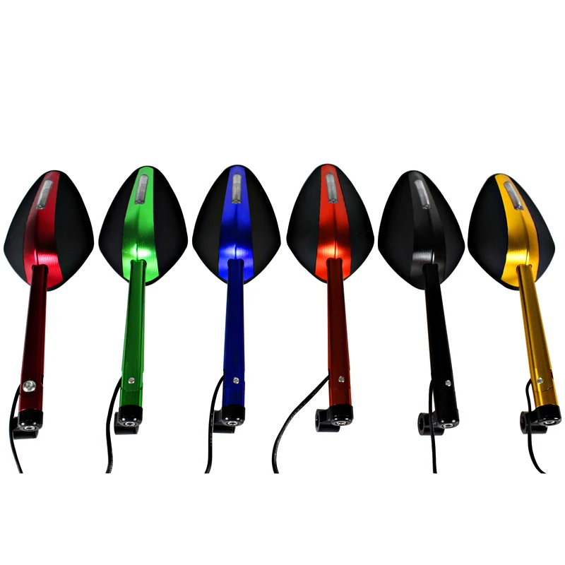 Universal 10mm 8mm Motorcycle Rear View Side led Mirrors Integrated LED Turn Signal Mirror Fit for Street Bike Cruiser Scooters Universal 10mm 8mm Motorcycle Rear View Side led Mirrors Integrated LED Turn Signal Mirror Fit for Street Bike Cruiser Scooters