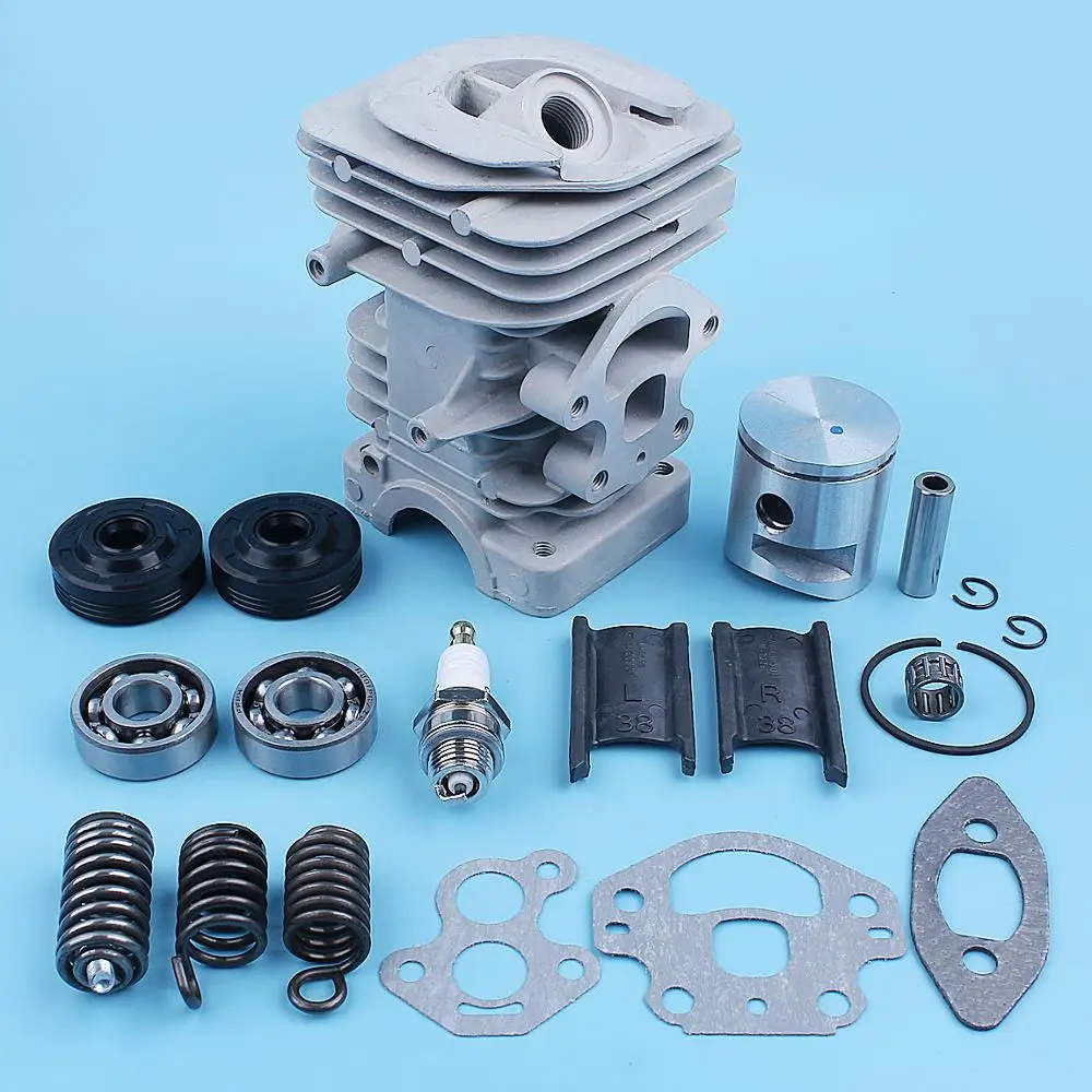 39mm Cylinder Piston Crankshaft Bearing Oil Seal Kit For McCULLOCH CS340 CS380 CS 340 380 S Chainsaw 38CC Replacement Parts 2