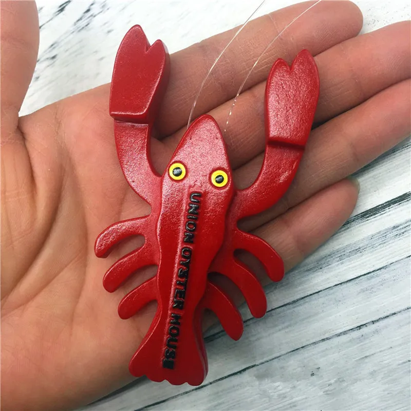 

High Quality Boston Souvenirs Fridge Magnet 3D Handmade Union Oyster House Lobster Refrigerator Magnetic Stickers Home Decor
