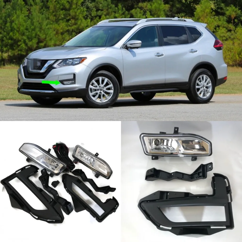 JanDeNing Автомобильные противотуманные фары для NISSAN ROGUE X TRAIL 2017 2018 бампер лампы
