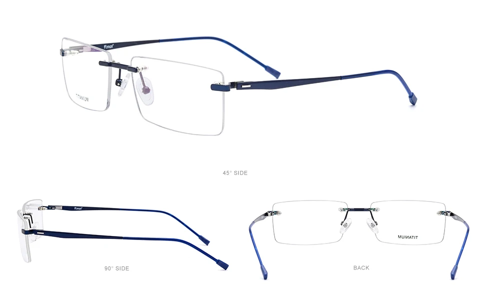 Очки без оправы из титанового сплава, оправа для мужчин, ультралегкие очки по рецепту, очки для близорукости, оптическая оправа, бескаркасные очки без винтов