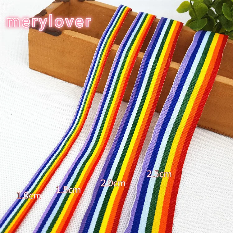 1cm/2cm/6 cm/10 메터/몫 새틴 무지개 인쇄 grosgrain 리본 새틴 리본 DIY 헤어 액세서리