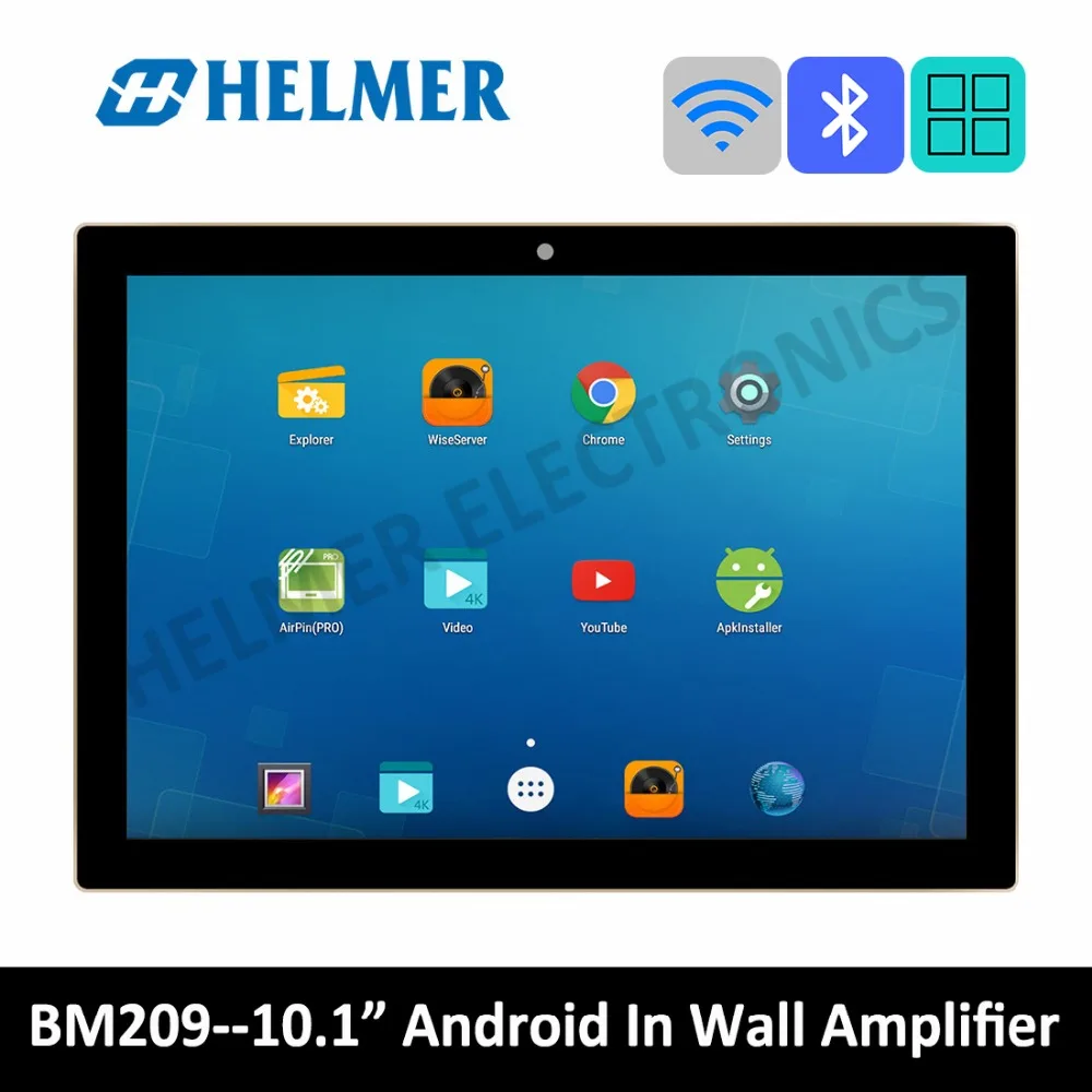 10" touch screen In wall android amplifier with HDMI,home