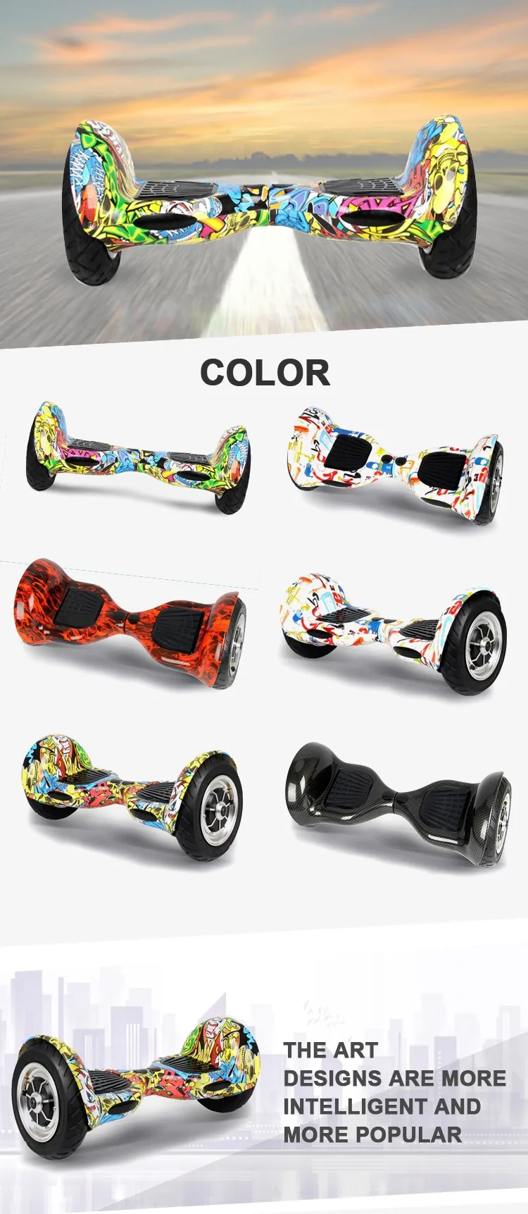 Самобалансирующиеся скутеры Hoverboard 10 дюймов покрышки Bluetooth электрический скутер гироскоп два колеса Франция с сумкой