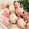 10pcs/lot Decor Rose Artificial Flowers Silk Flowers Floral Latex Real Touch Rose Wedding Bouquet Home Party Design Flowers 1