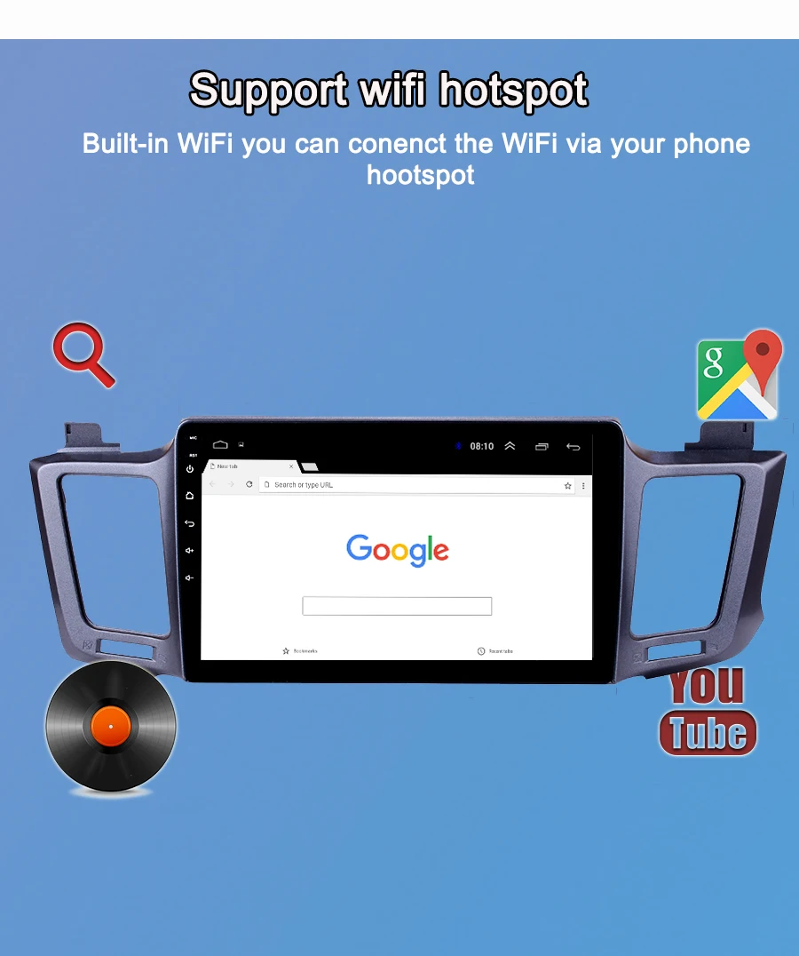 Clearance Navivox Android 8.1 4G Car Radio Multimedia Video Audio Player WiFi Navigation GPS For Toyota RAV4 4 2013-18 2 Din no DVD 6