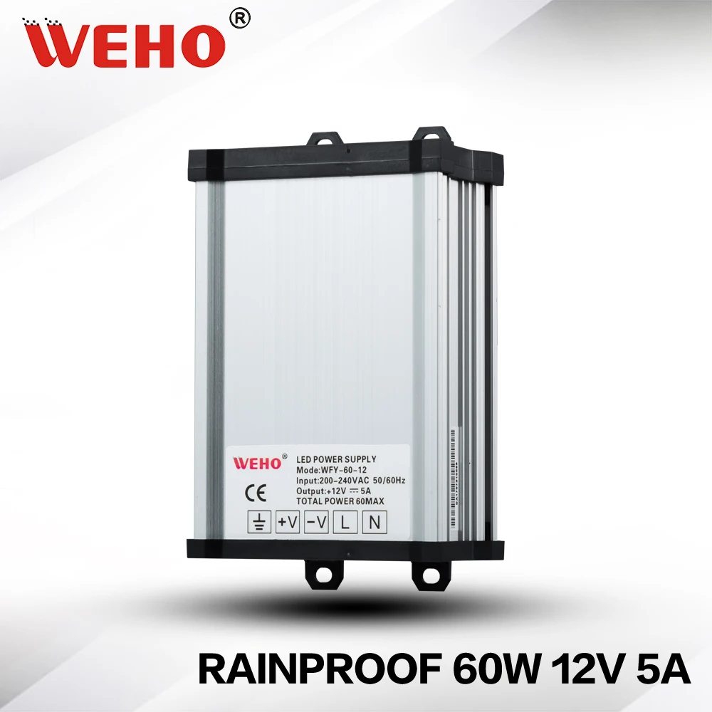 

(WFY-60-12) new model rainproof power supply 60w 12v single output led driver