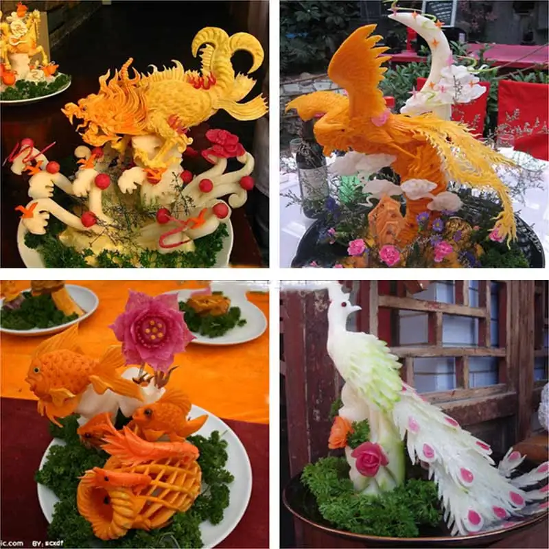 

Hot 80pcs/ Set Carving Tools Decorators Fruit Vegetable Garnishing Cutting Engraving Peelers Cutters Tool Sets LFD