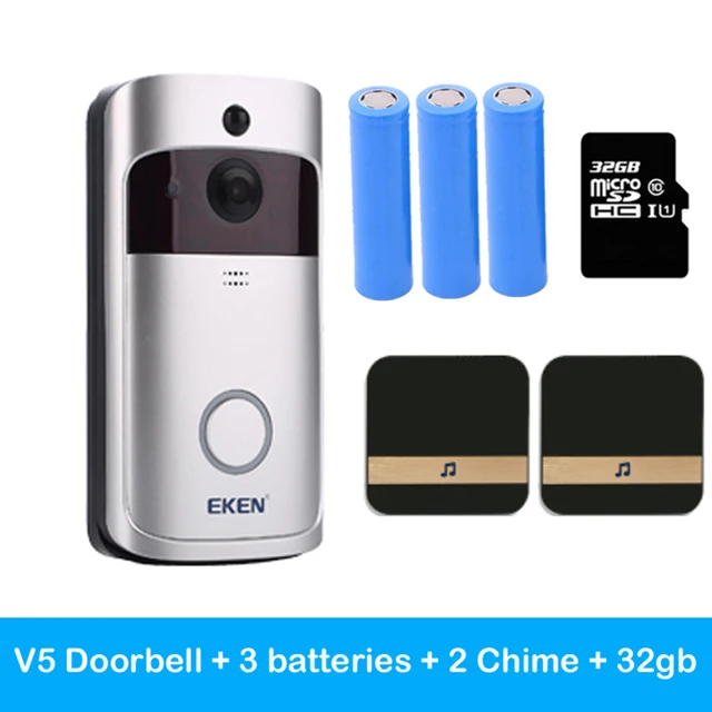 EKEN Smart doorbell V5 wifi door bell camera Visual with Chime