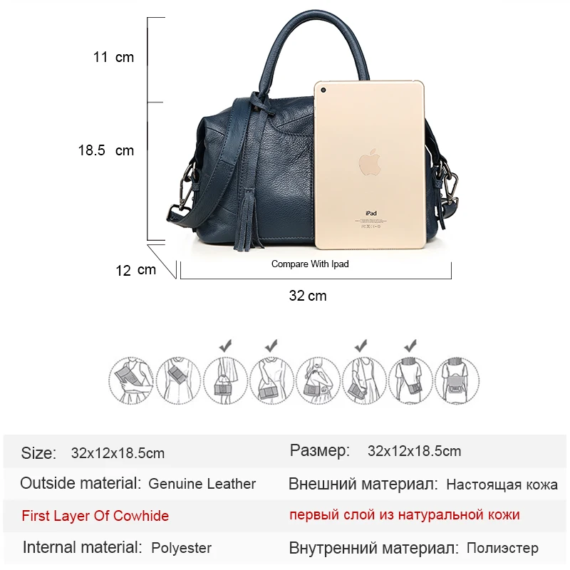 Women Genuine Leather Bag Handbags Hit Color Brand Leather Luxury Handbag 2018 Padlock Women Handbags Shoulder Bag Female