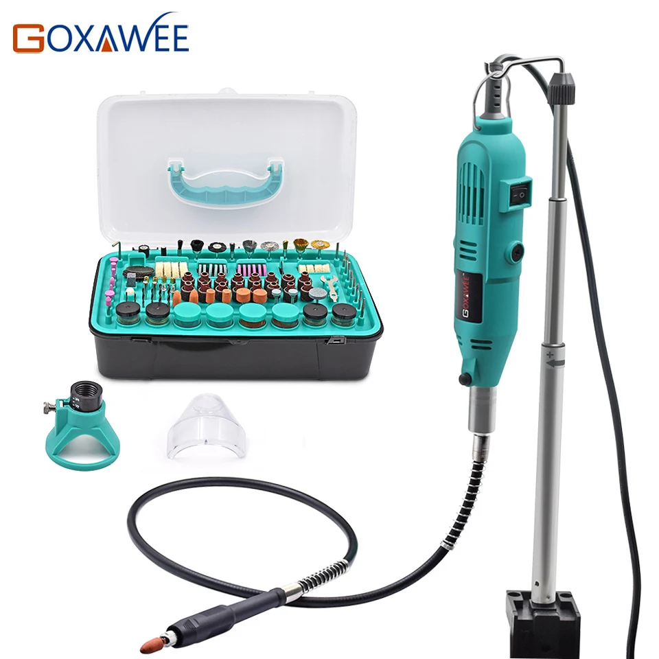  GOXAWEE Electric Mini Drill Power Tools Rotary Tools Accessories with Flex Shaft Hanger For Dremel 