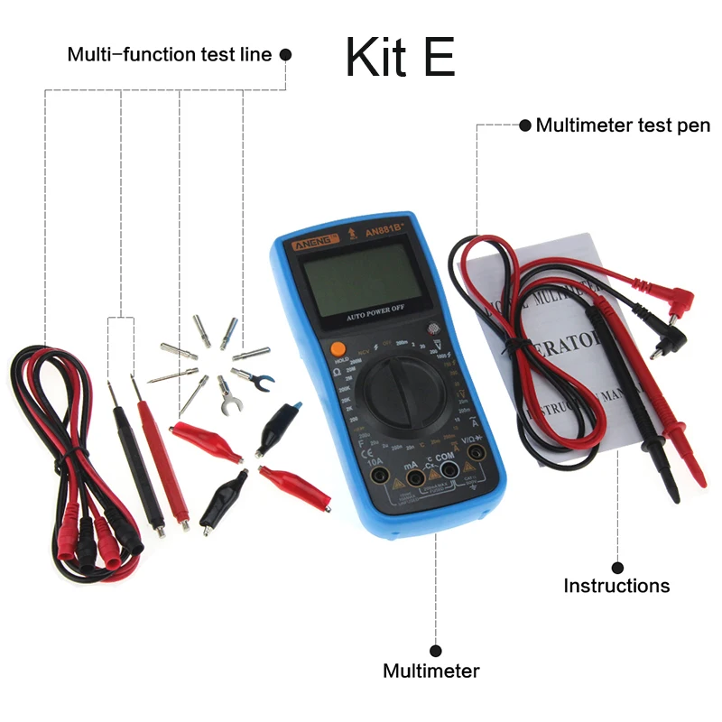 ANENG Цифровой мультиметр Вольтметр цифровой электрический тестер DC/AC напряжение тока мультиметр Бесконтактный Напряжение тест