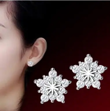 Женские серьги гвоздики из серебра 925 пробы с фианитом|earrings wholesale|wholesale earrings925 sterling