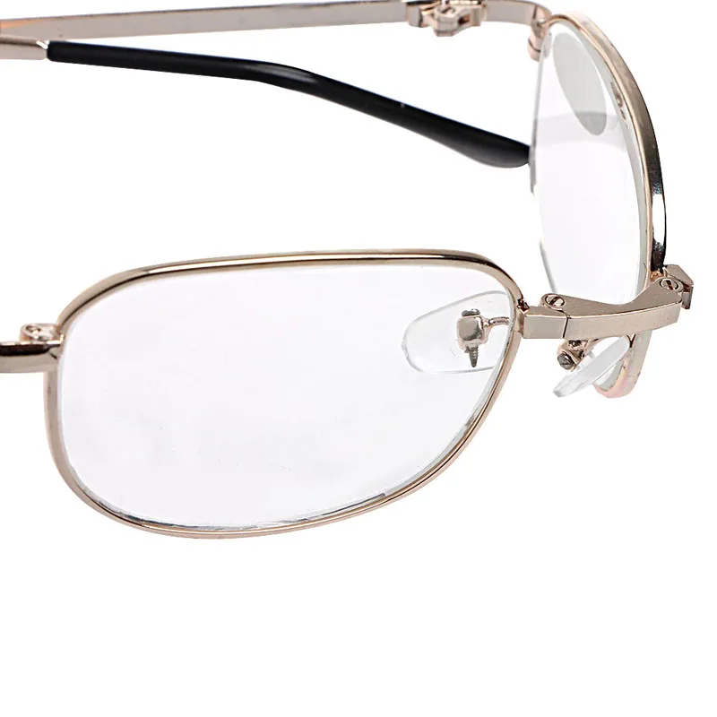 Для мужчин Для женщин мини складной металлический каркас очки для чтения очки с Чехол, ткань для очистки+ 1,0+ 1,5+ 2,0+ 2,5+ 3,0+ 3,5+ 4,0