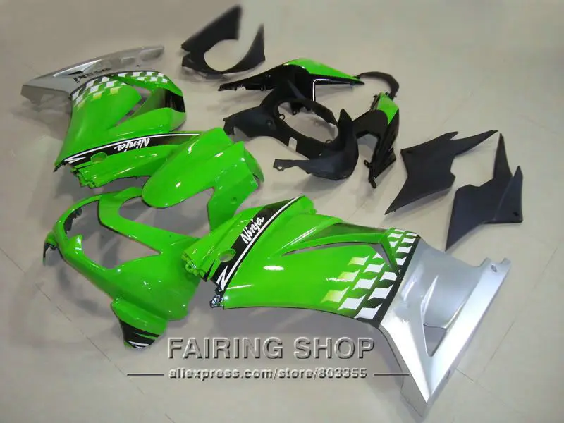 Fairing kit For Kawasaki Ninja 250r 2008 2014 2009 2010 Green+Silver
