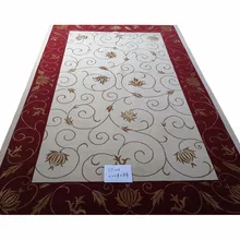 150 линия ручной Узелок шерсть Восточный тибетский ковер ручной работы тибетский ковер с шелковыми цветами