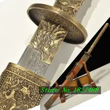 Китайский нож Kangxi Sabre Da Dao с длинной ручкой, складное стальное лезвие, резкость для резки бамбукового телосложения, косплей, настоящий меч