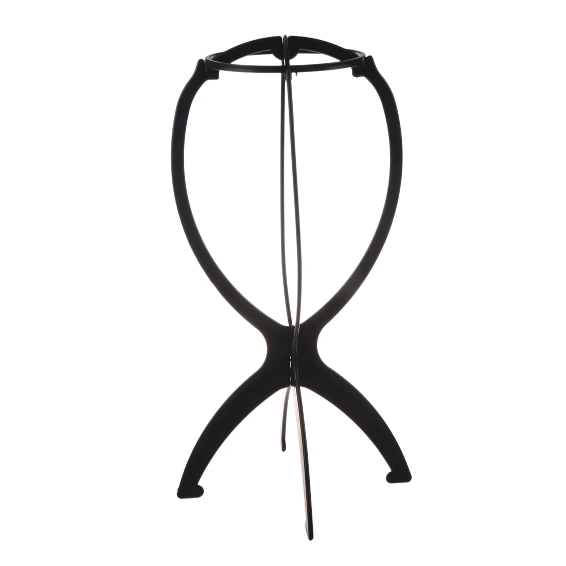 

Plastic Wig Display Stable Durable Wig Hair Hat Stand Hair Holder Display - Black
