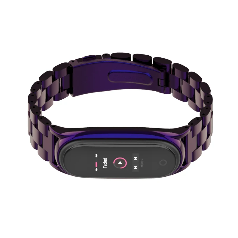Металлический браслет Mijobs для Xiaomi Mi Band 4 ремешок смарт часов 3 из нержавеющей
