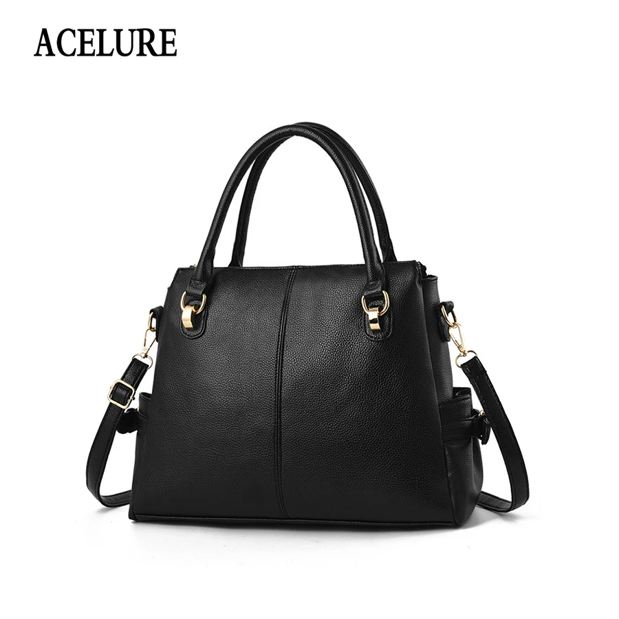 

ACELURE Women Handbag Fashion Thread PU Leather Ladies Shoulder Bag Feminina Bolsas Female Top-Handle Satchel Tote Messenger Bag