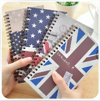 

Lovely Schedule Plan Book Notebook Notepad Retro Flag Kraft Inside Page
