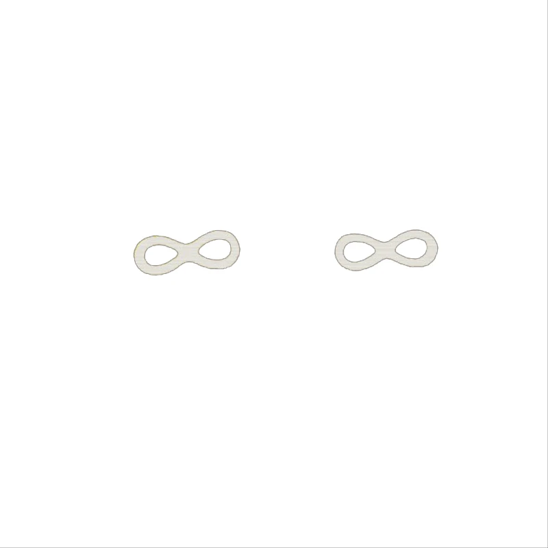 

10Pair Gold-color stainless steel infinity symbol stud earrings Women Lucky Number Figure 8 Eight Simple Infinite Earring