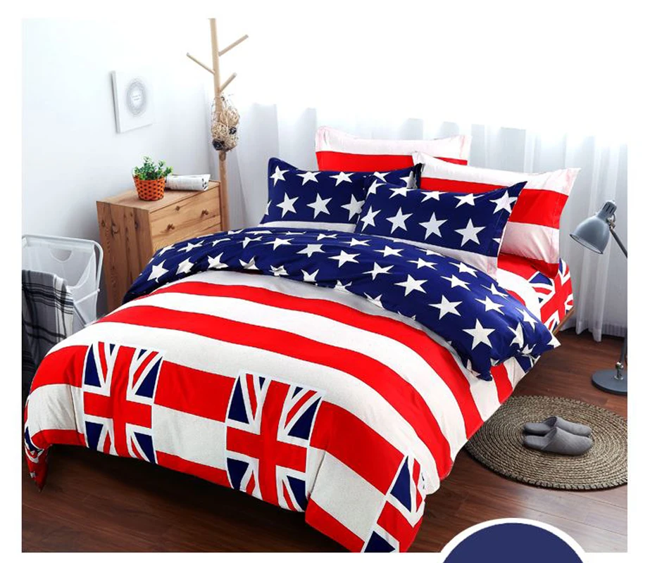 Classical black and white cotton Bedding set home textile bed linen