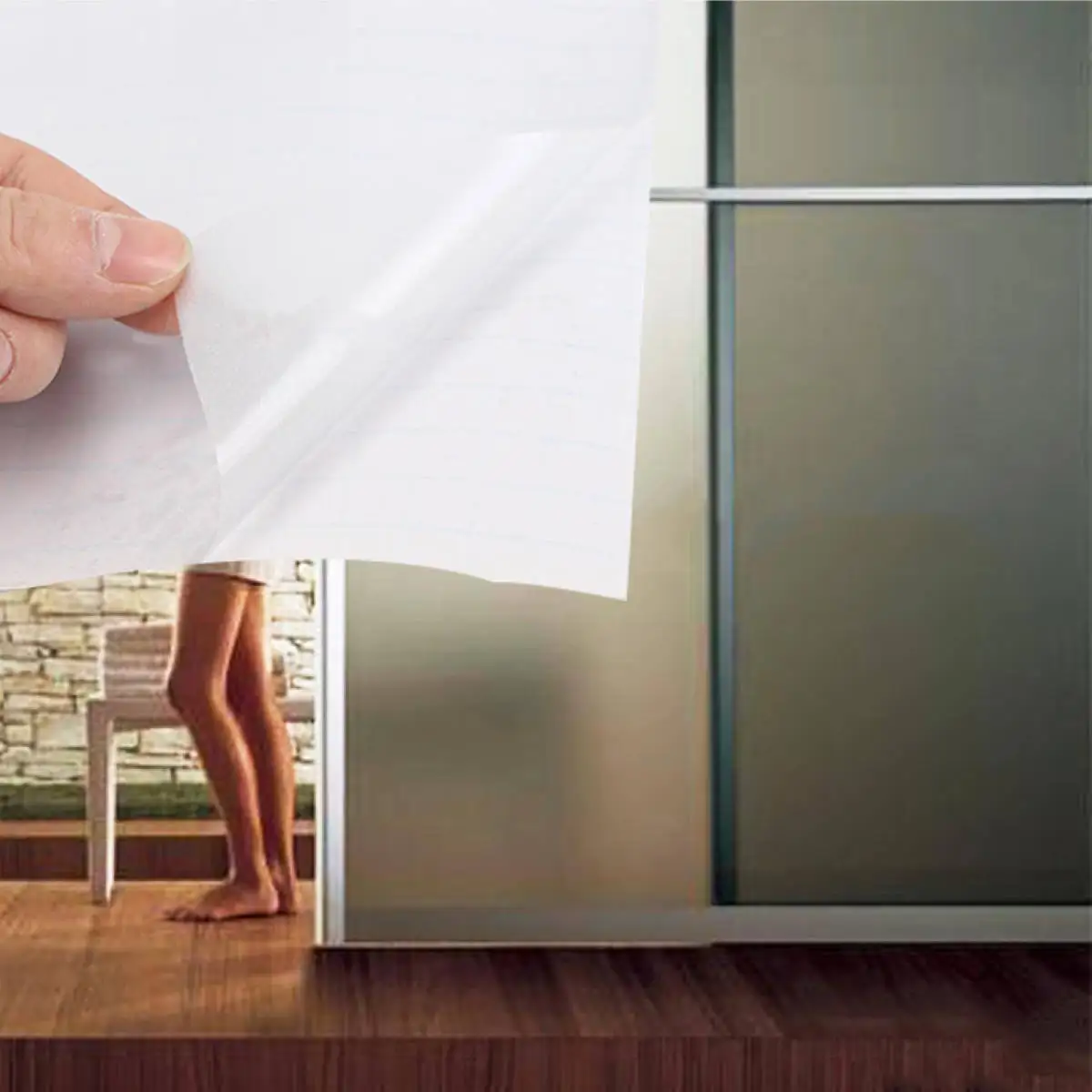 60x200cm Privacy Frosted Window Stickers Mayitr Tint Glass Self Adhesive Tinted Film Home Office Bedroom Bathroom Decal Decor