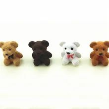 1 шт. 1/12 Миниатюрные аксессуары для кукольного домика миниатюрный Медвежонок миниатюрная игрушечная мебель для кукольного украшения дома