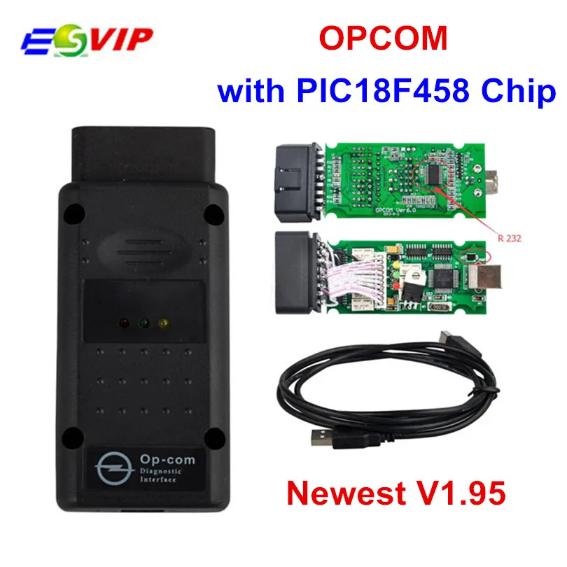 

Lowest Price V1.95 with PIC18F458 Opcom Op-com Auto Car Diagostic Tool O-pel Opcom OP COM OBD2 CAN BUS Interface SW 120309A