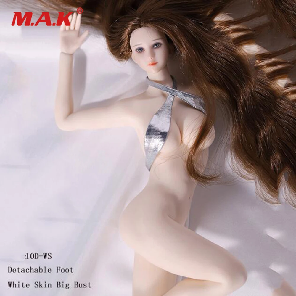 

7 Colors Skin 1/6 Super-Flexible Sexy Large Bust Metal Skeleton Body Detachable/Non Detachable Foot Model for 1:6 Head Figure
