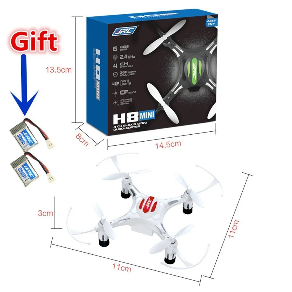 JJRC мини Дрон H8 RC Helicopterr 2 4G 4CH 6 осевой Квадрокоптер Безголовый режим один ключ