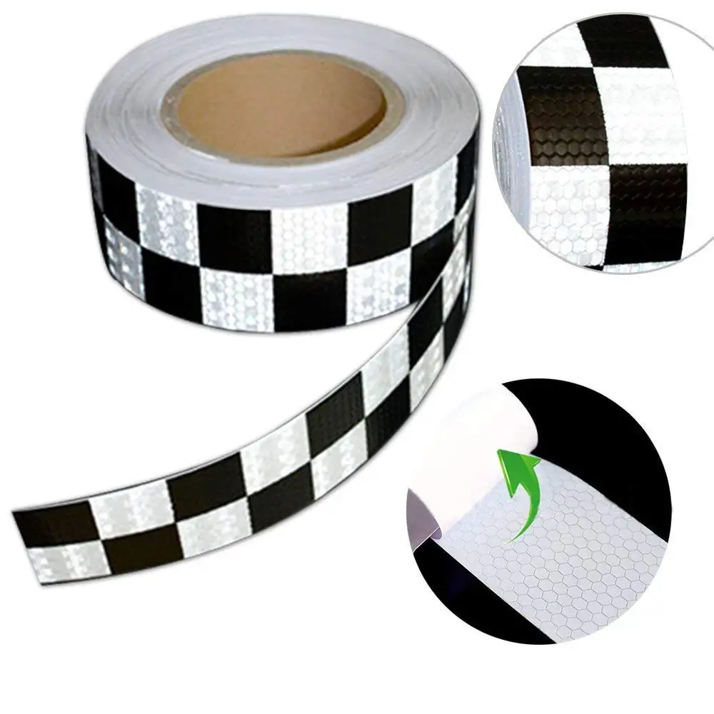 Square Safety Reflective Self Adhesive Caution Warning Tape Sticker Width 5cm 2/"