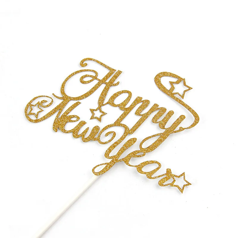 Топперы для тортов с новогодним золотом на день рождения, украшения для тортов, флаги для свадьбы или «нулевого дня рождения»