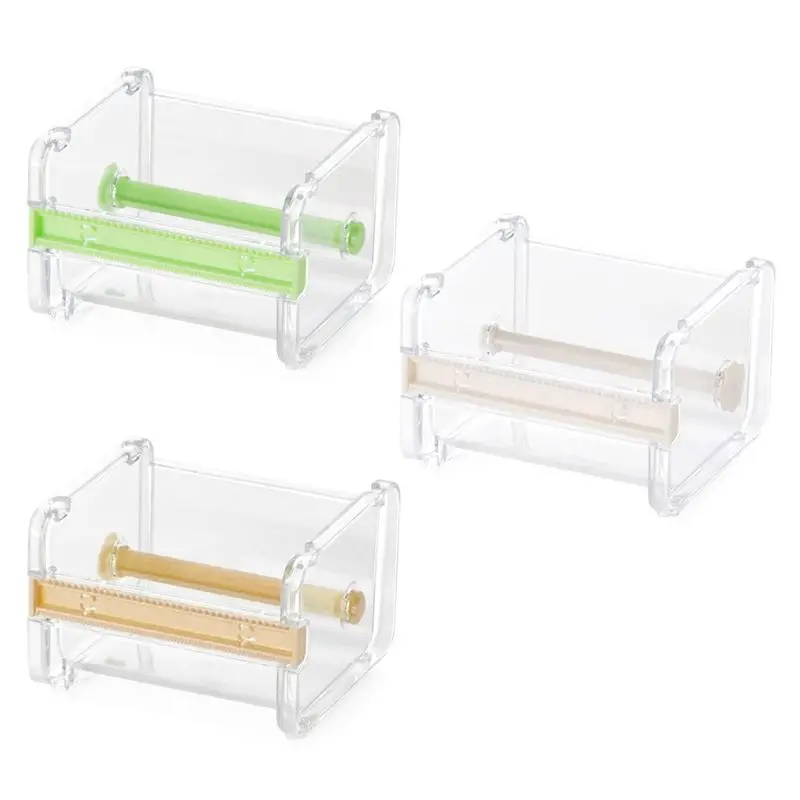 Desktop Roll Adhesive Tape Dispenser Cutter Storage Rack Holder