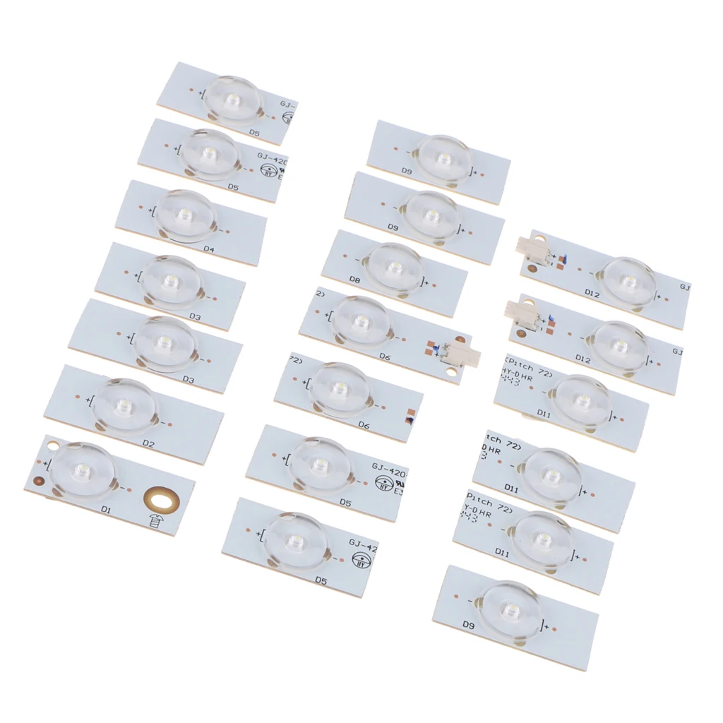 20Pcs 6V SMD Lamp Beads With Optical Lens Fliter For 32-65 Inch LED TV Repair