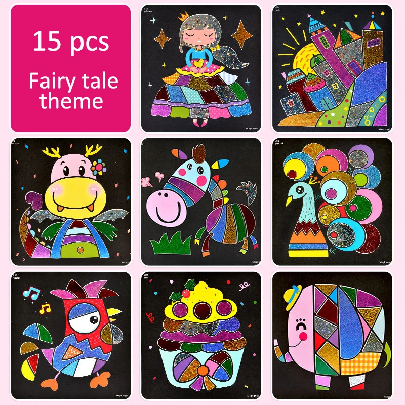 DIY Дети Ремесло новая волшебная переводная наклейка Обучающие Детские игрушки пасхальное украшение diy игрушки для детей игрушки DIY Детские Ремесло - Цвет: Fairy tale theme