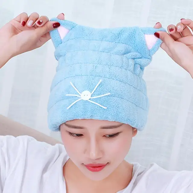 Frauen Mädchen Badezimmer Tragen Hüte Magic Hair Trocknen Handtuch ... Frauen Mädchen Badezimmer Tragen Hüte Magic Hair Trocknen Handtuch ...